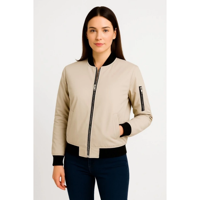 Bomber Mont Ceket - bej -