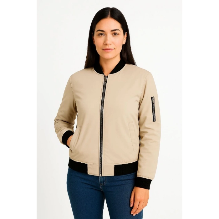 Bomber Mont Ceket - bej -