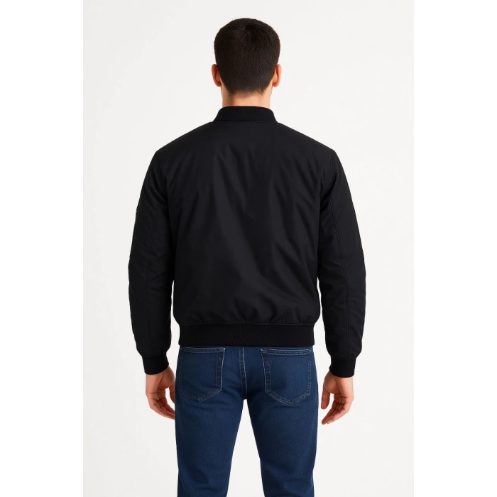 Bomber Mont Ceket - Siyah -