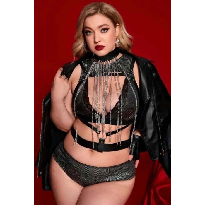 Boyundan Zicirli Asıklı Göğüs Harness - 947