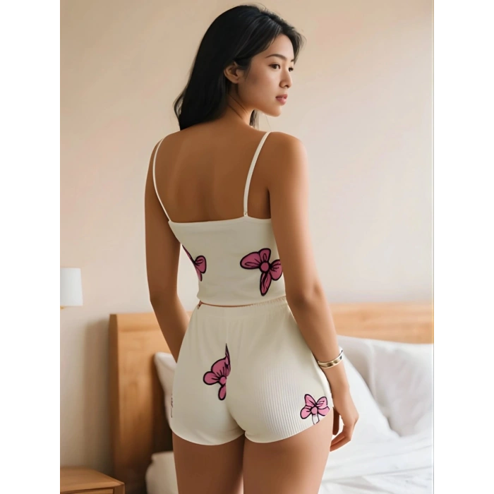 Butterfly Dream Askılı Şortlu Pijama Takımı
