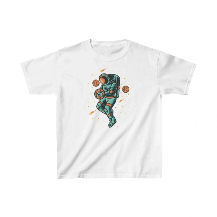 Çocuk Baskılı T-Shirt - Beyaz