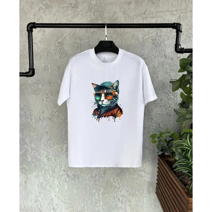 Çocuk Baskılı T-Shirt - Beyaz