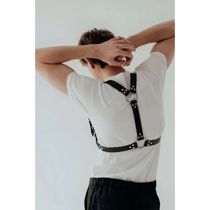 D Halka Detaylı Şık Erkek  Harness - m92