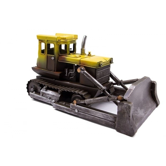Dekoratif Metal Buldozer Biblo