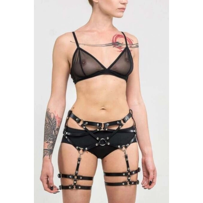 Deri Fantazi Jartiyer Harness - 876