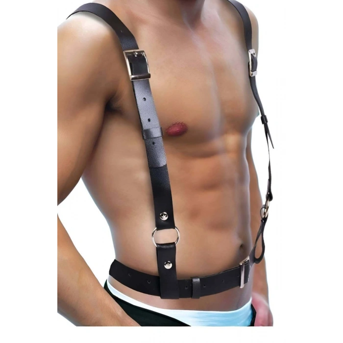 Deri Harness Aksesuar, Şık Erkek  Harness - m168