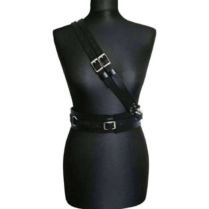 Deri Omuzdan Bağlamalı Bel Kemer  Harness  - 915