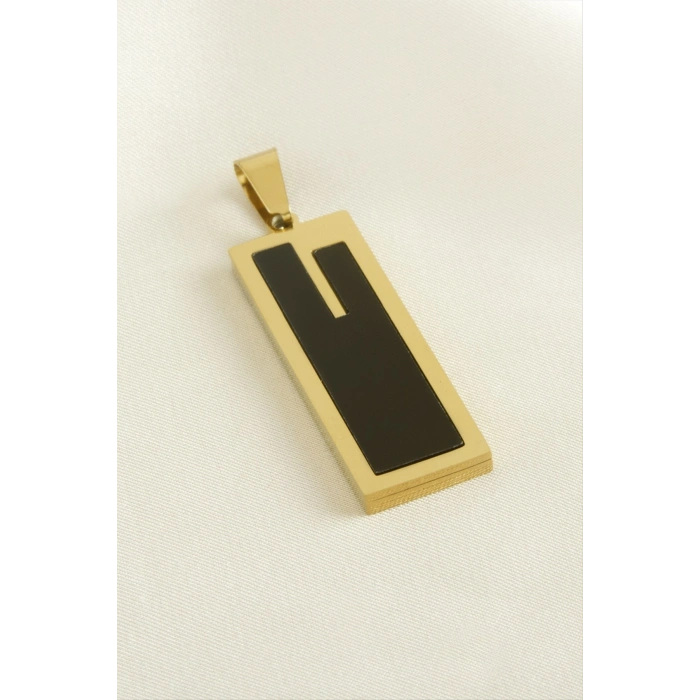 Dikdörtgen Çelik Kolye Ucu 1,3*3,8 cm
