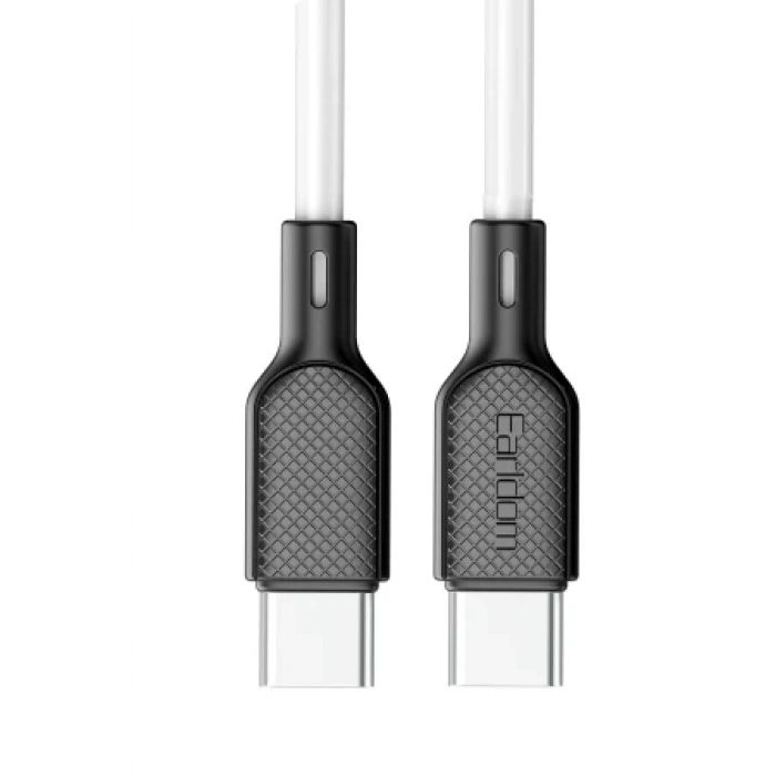 Earldom EC-153C 1M 3A Type-C to Type-C PD Hızlı Şarj Kablosu - Beyaz