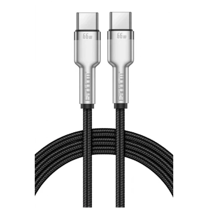 Earldom EC-PD01C 1M 66W Type-C to Type-C PD Hızlı Şarj Kablosu - Siyah