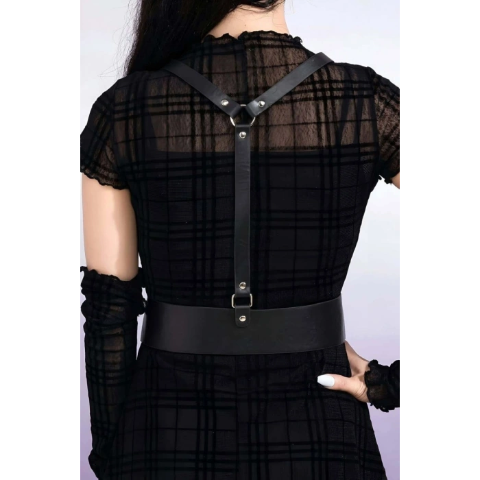 Elbise Üstü Deri Harness - 925