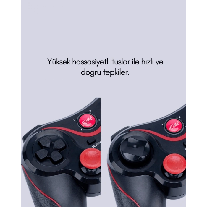 Ergonomik Tasarımlı Çok Yönlü Wireless Gamepad