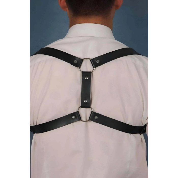 Erkak Deri Göğüs Harness - m128