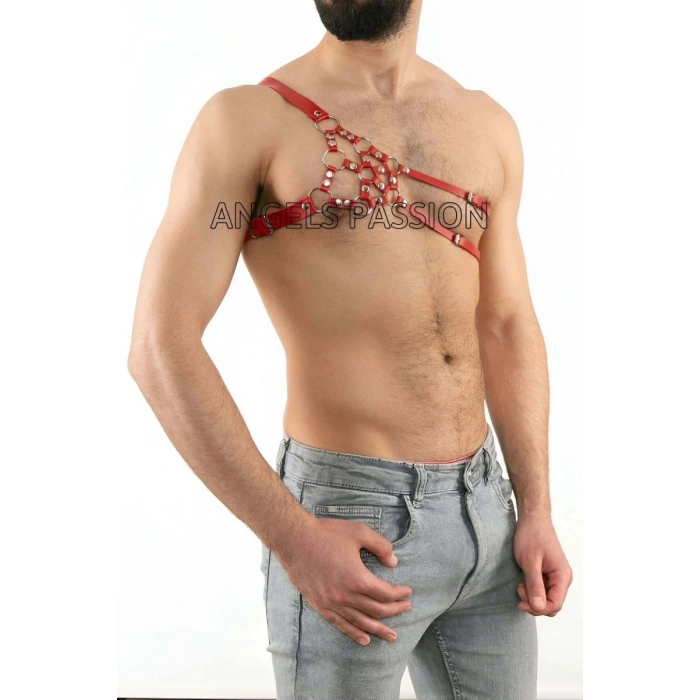 Erkek  Deri Omuz Harness, Tek Omuz Harness - m14