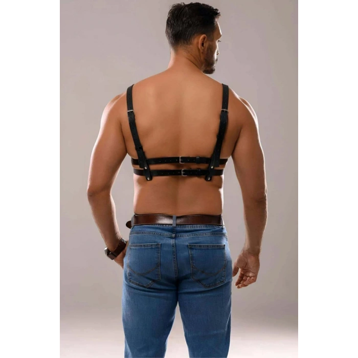 Erkek Deri Seksi Göğüs Harness - m138