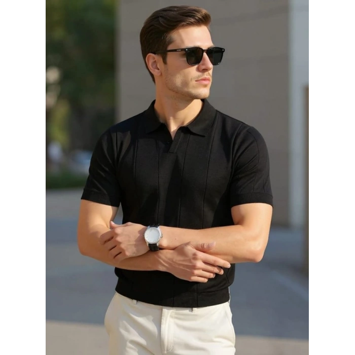 Erkek Kısa Kollu Polo Yakalı Triko Tshirt