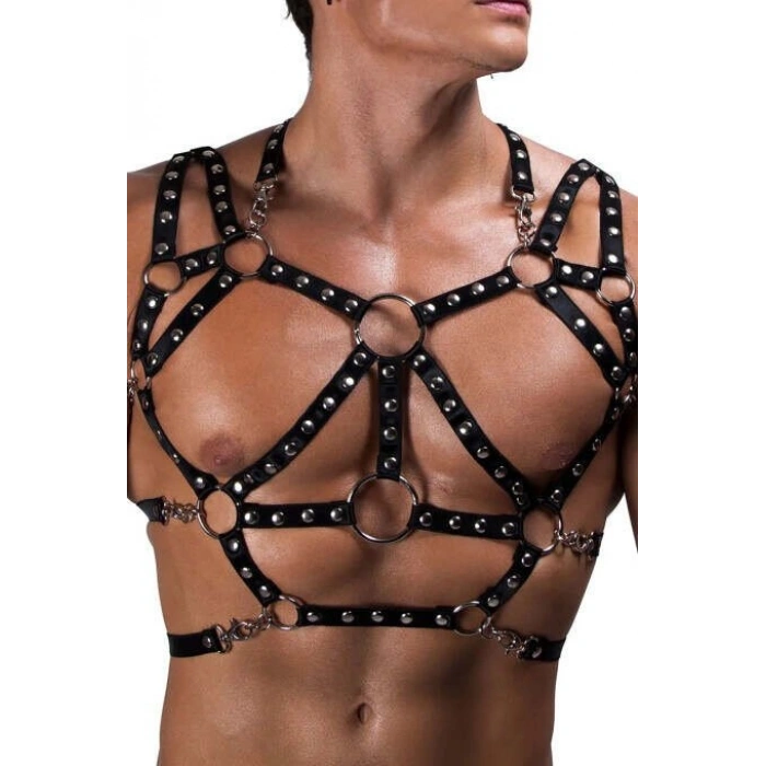 Erkek Lastik Göğüs Harness - m191