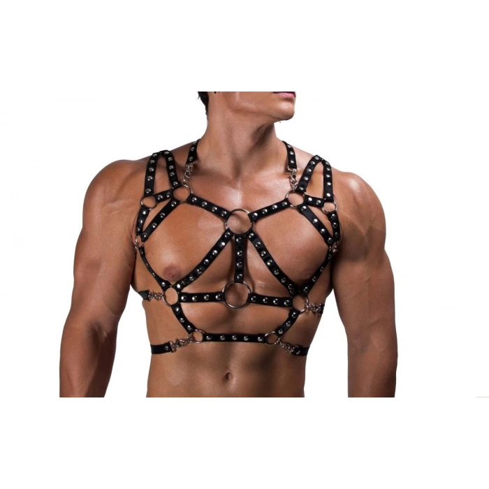 Erkek Lastik Göğüs Harness - m191