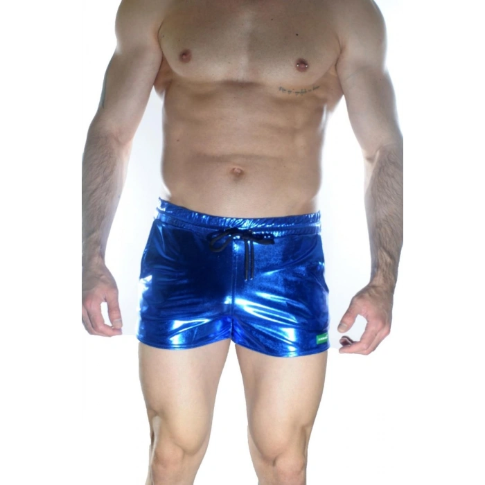 Erkek Mavi Lame Short