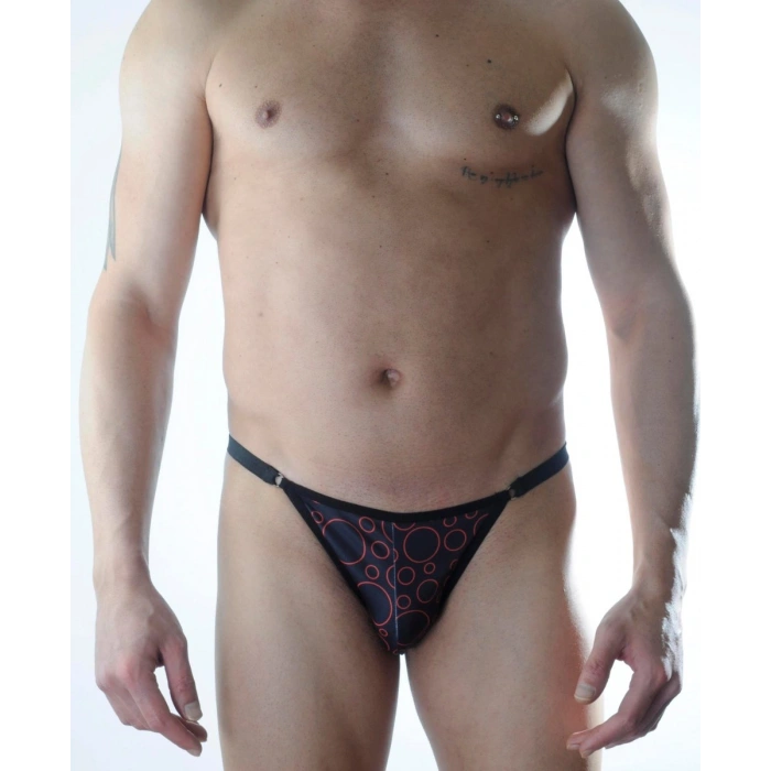 Erkek Metalli Daire Desenli Slip
