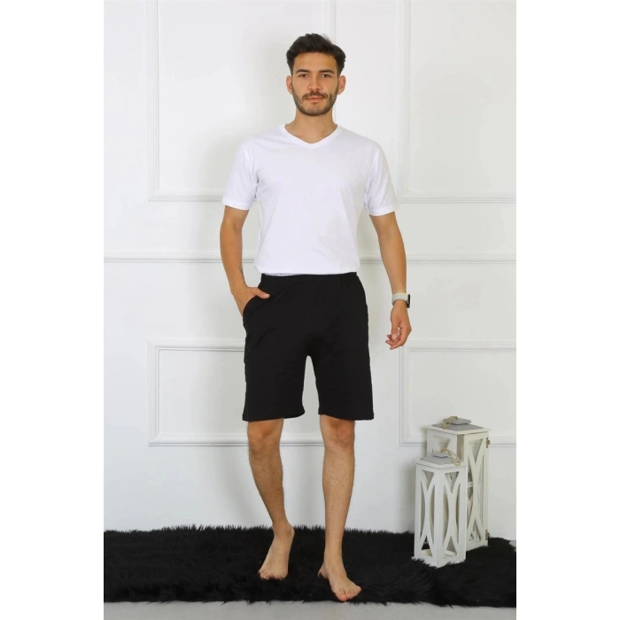 Erkek Pamuk Siyah Şort
