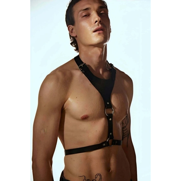 Erkek  V Göğüs Harness, Şık Gömlek Aksesuar - m145