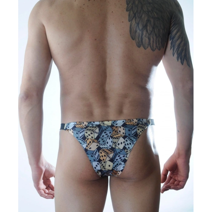Erkek Zar Desenli Brazillian Slip
