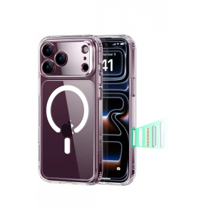 ESR Apple iPhone 18 Pro Max/17 Pro Max Classic Hybrid Magsafe Kapak - Şeffaf Simli