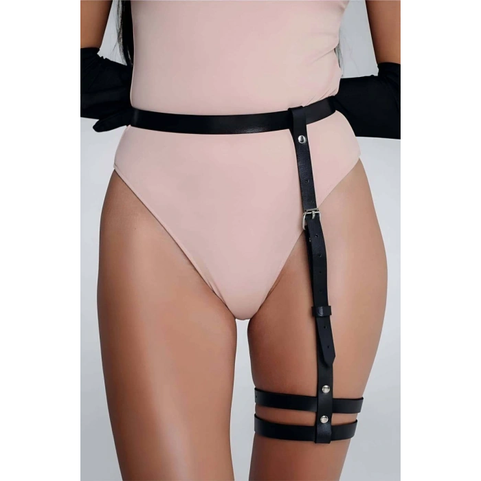 Fantazi Deri Tek Bacak Harness - 769