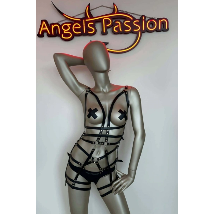 Fantazi  İç Giyim Deri Body Harness