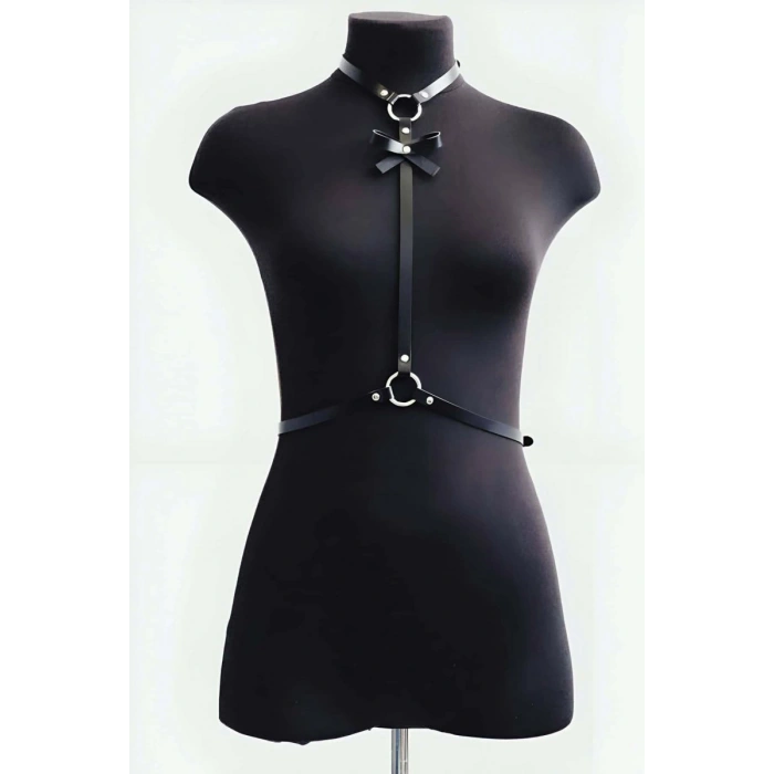 Fiyonk Detaylı Boyun Bel Bağlamalı Harness - 127