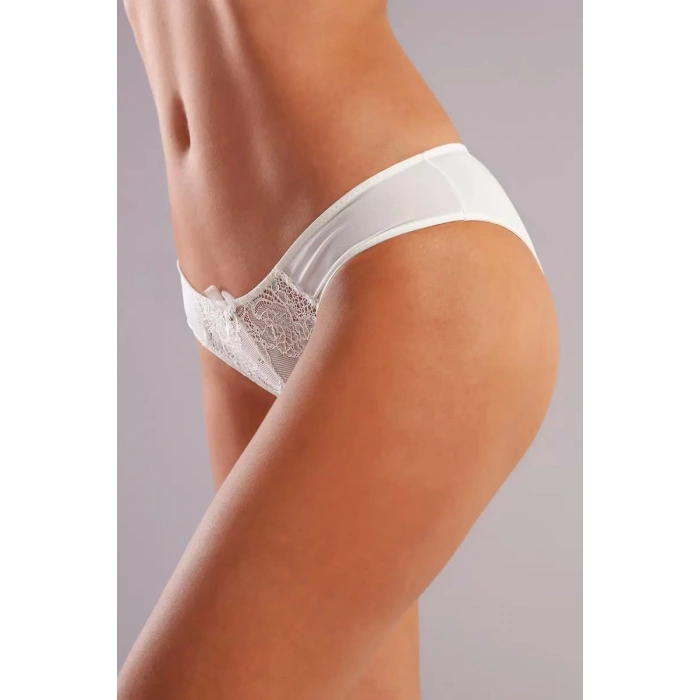Gala Mini Slip, Kadın Dantelli Ekru Külot
