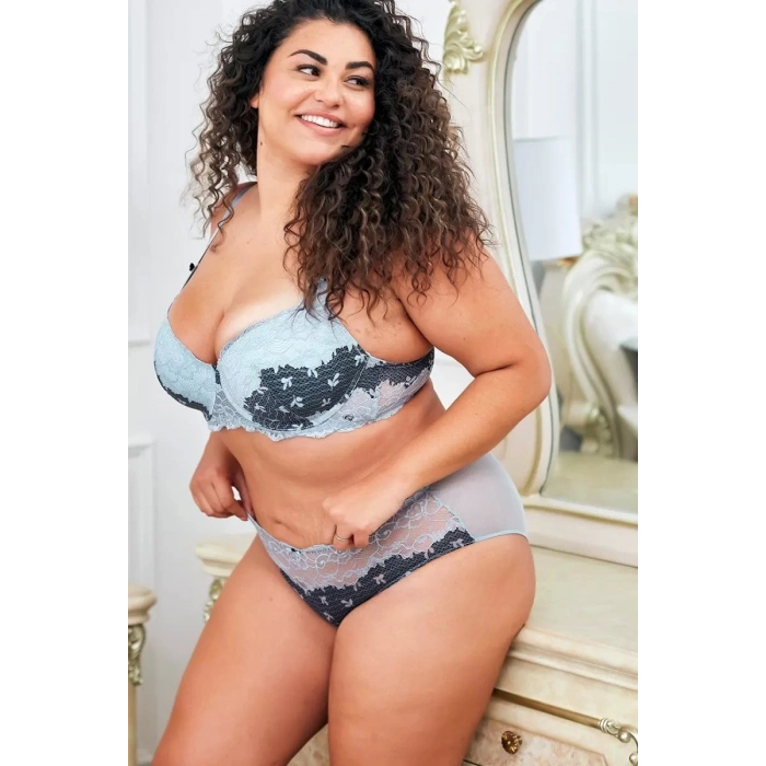 Gilda Control Slip , Kadın Dantelli Mavi Külot