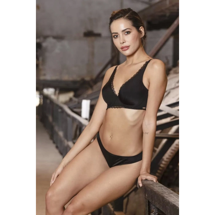 Giorgia Mini Slip,brezilyan Kadın Dantelli Siyah Külot