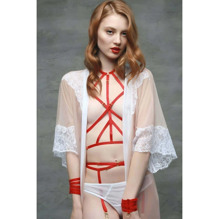 Göğsü Saran Şık Lastik Harness - 148