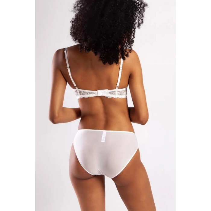 Goldy Mini Slip, Kadın Dantelli Ekru Külot