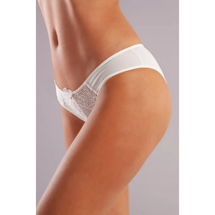Golshan Gala Mini Slip, Kadın Dantelli Ekru Külot