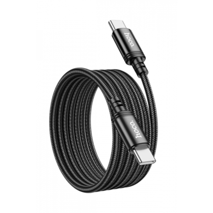 Hoco X89 Wind 2M 60W Type-C to Type-C Hızlı Şarj Data Kablosu - Siyah