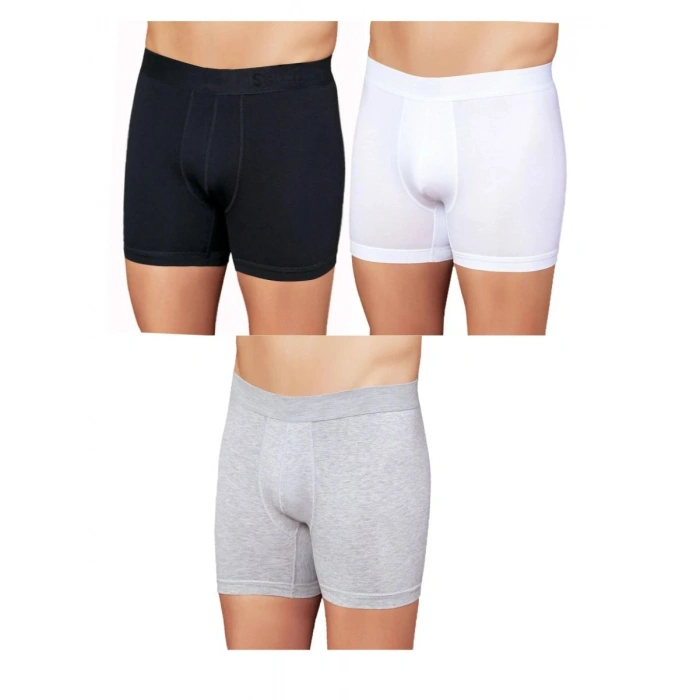 Huma One Erkek  Lycralı Düz Boxer 2170