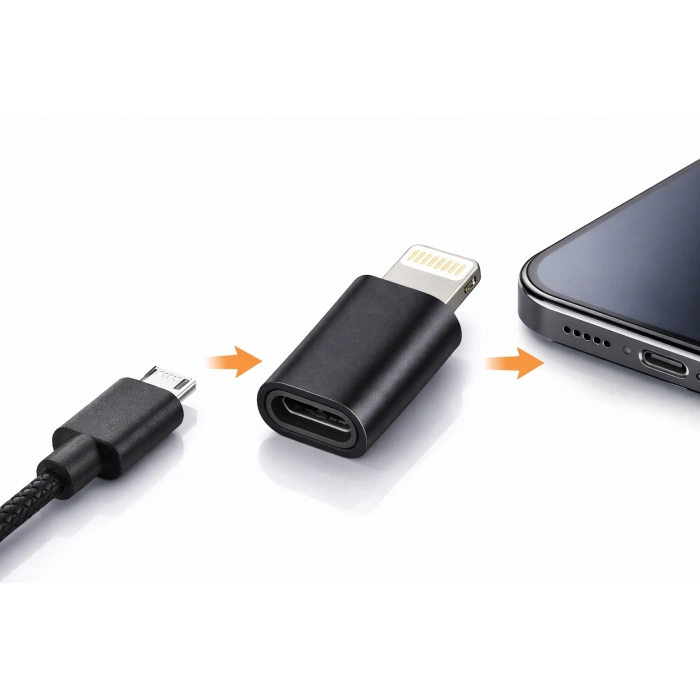 İnfinix Hot 11s Uyumlu Android Micro Usb Şarj Kablosunu İphone Lightning E Çevirici