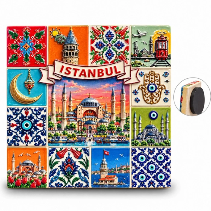 İstanbul Temalı Polyester Magnet