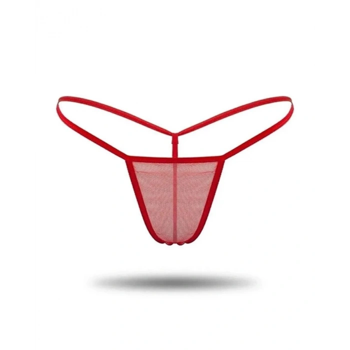 Kadın 3lü Transparan Tül String