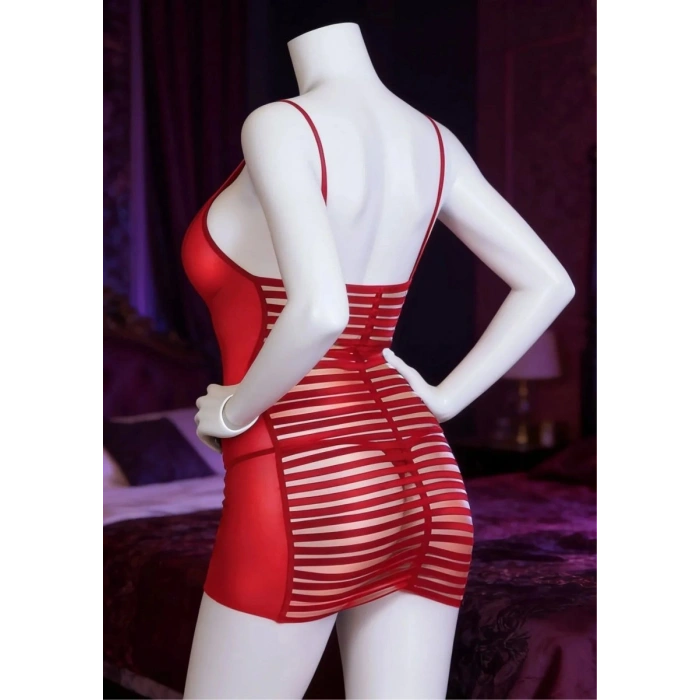 Kadın Babydoll Gecelik - Kırmızı Tül