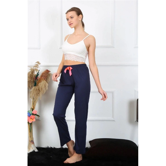 Kadın Pamuklu Alt Pijama Lacivert