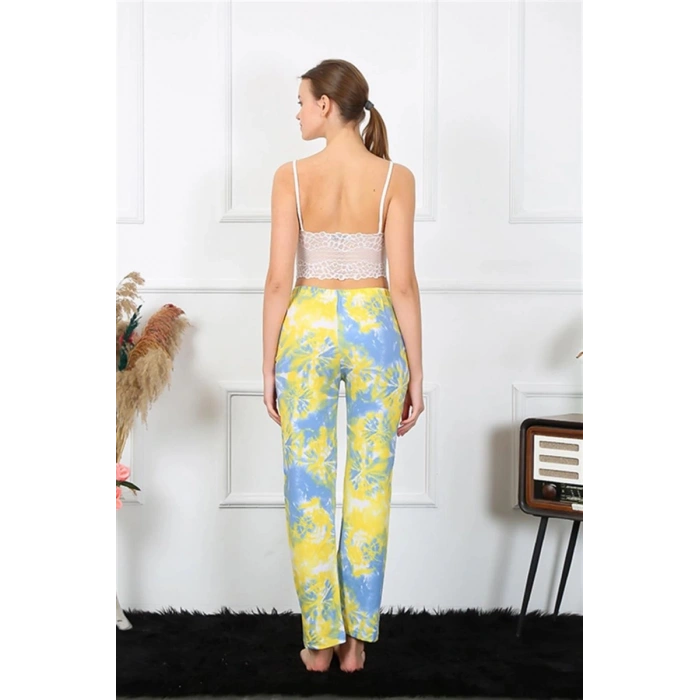 Kadın Pamuklu Alt Pijama Sarı