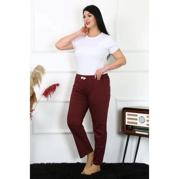Kadın Pamuklu Büyük Beden Alt Pijama
