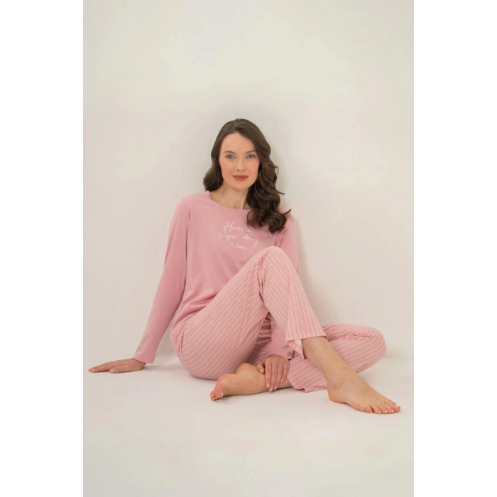 Kadın Pijama Takımı - Uzun Kollu