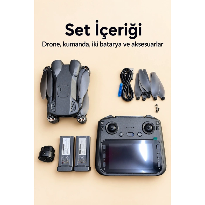 Kameralı Drone Seti Çift Batarya ve Yedek Pervaneler