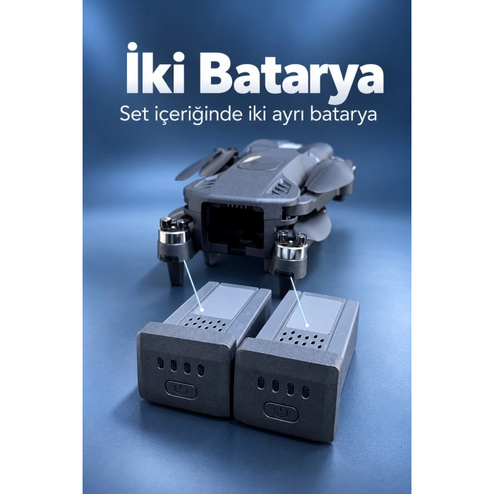 Kameralı Drone Seti Çift Batarya ve Yedek Pervaneler